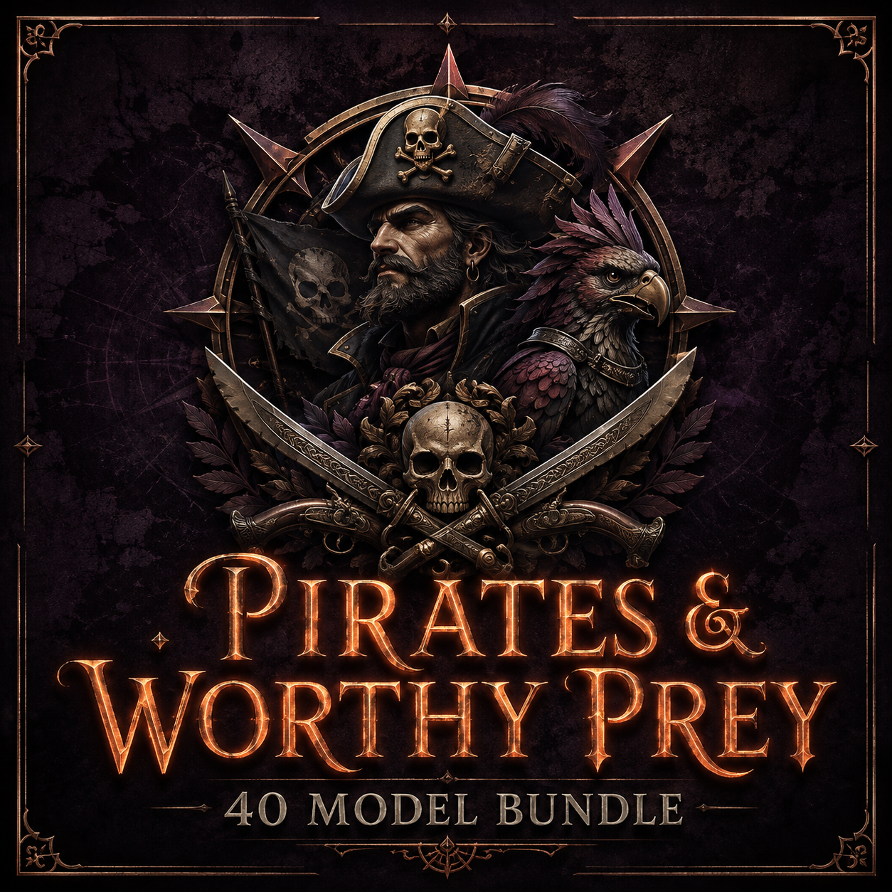 00ca42e3-fbb1-4a3e-ad19-e92f44ab1476 Pirates & Worth Prey - 40 model bundle - Image 1